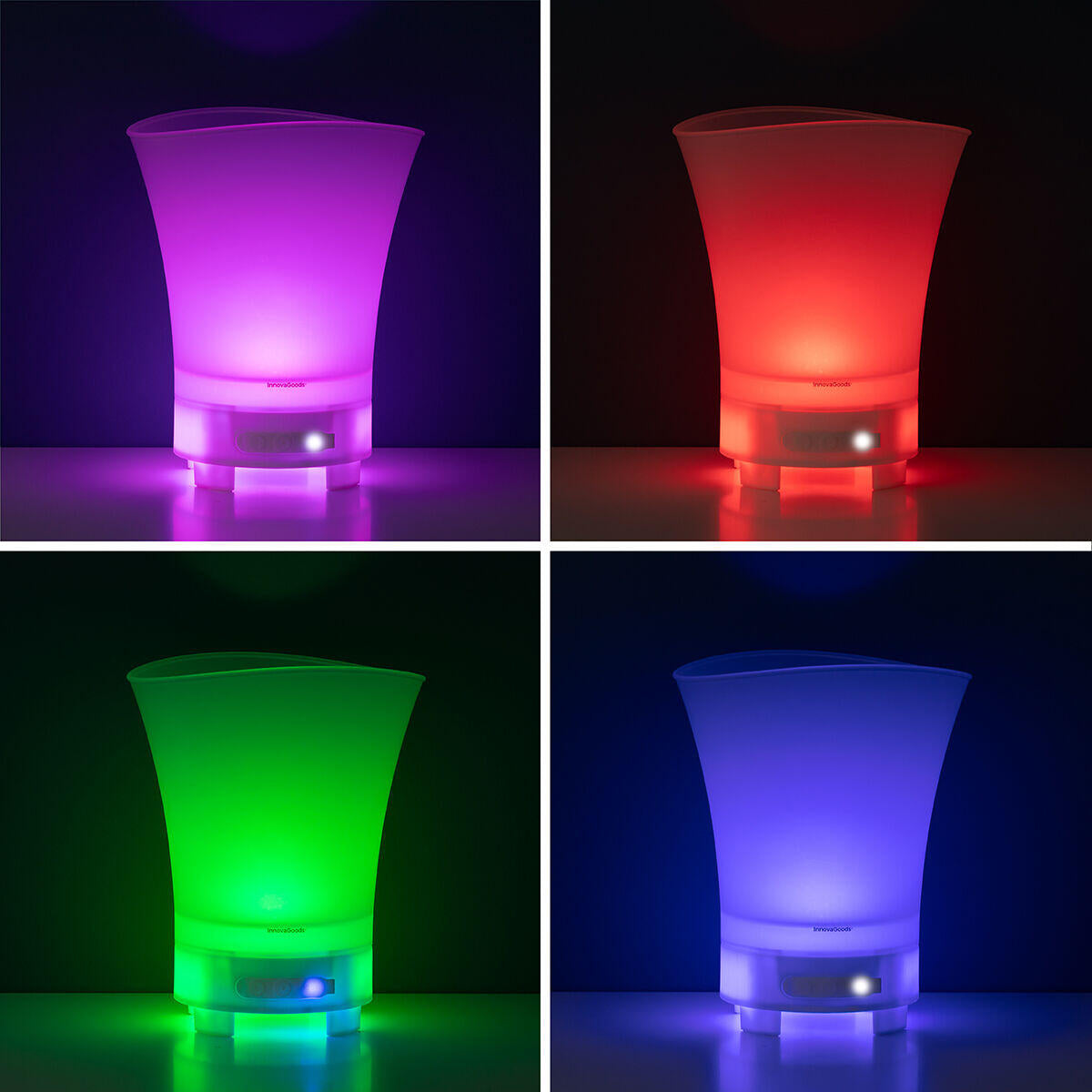 Cubitera LED con Altavoz Recargable