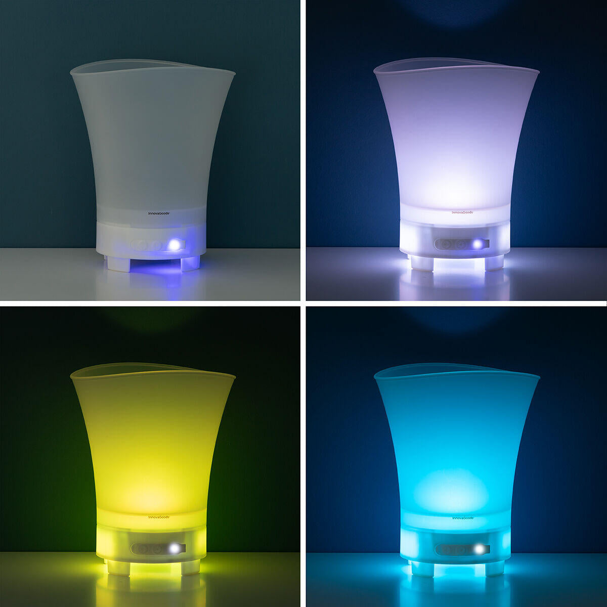 Cubitera LED con Altavoz Recargable
