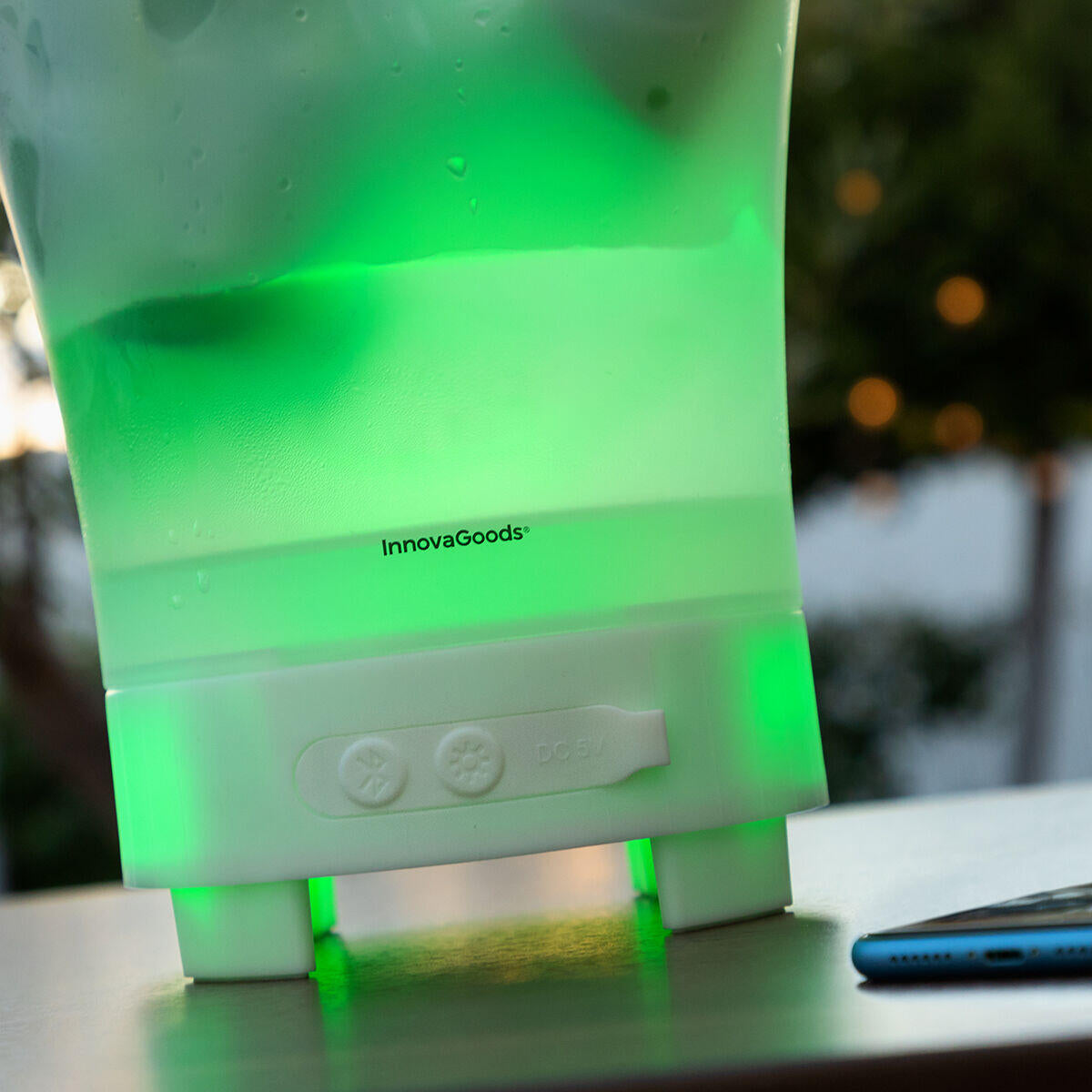 Cubitera LED con Altavoz Recargable